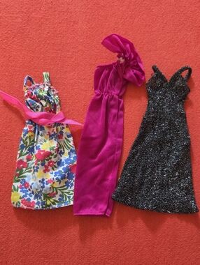 Lot Of Retro Barbie Dresses Mattel